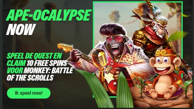 ComeOn! promotie: Quest met gratis spins – slot big win header